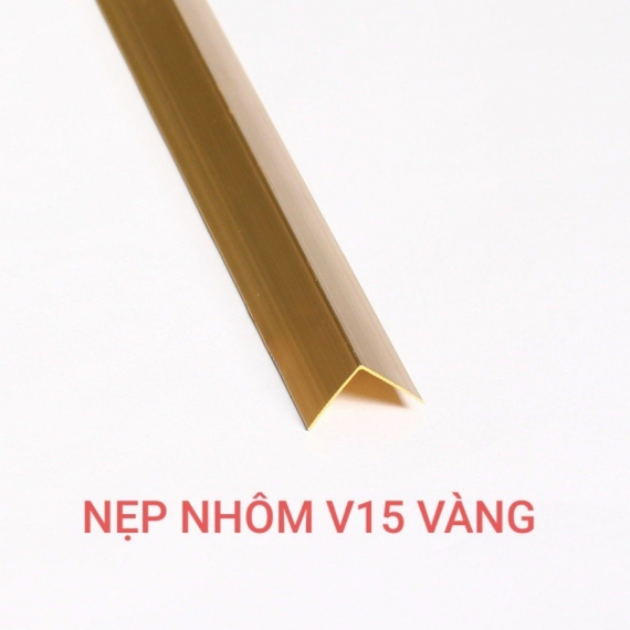 Nẹp nhôm V15 vàng